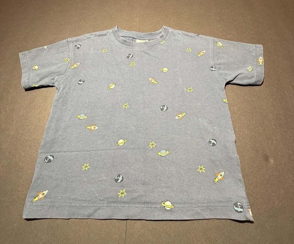 Zara Boys Blue Space Print T-Shirt Size 5 Years 110 CM
